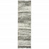 2' X 8' Gold And Slate Abstract Runner Rug